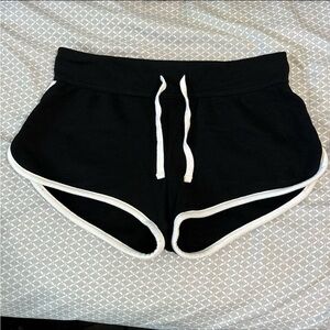 H&M Divided black and white sweat shorts